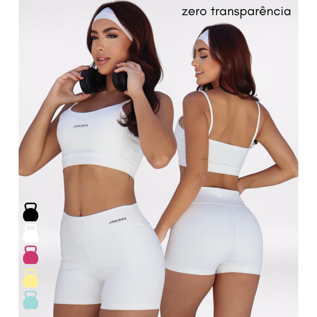 Conjunto Feminino Academia Virginia, ZERO Transparecia, Boa elasticidade, Barra que não sobre.