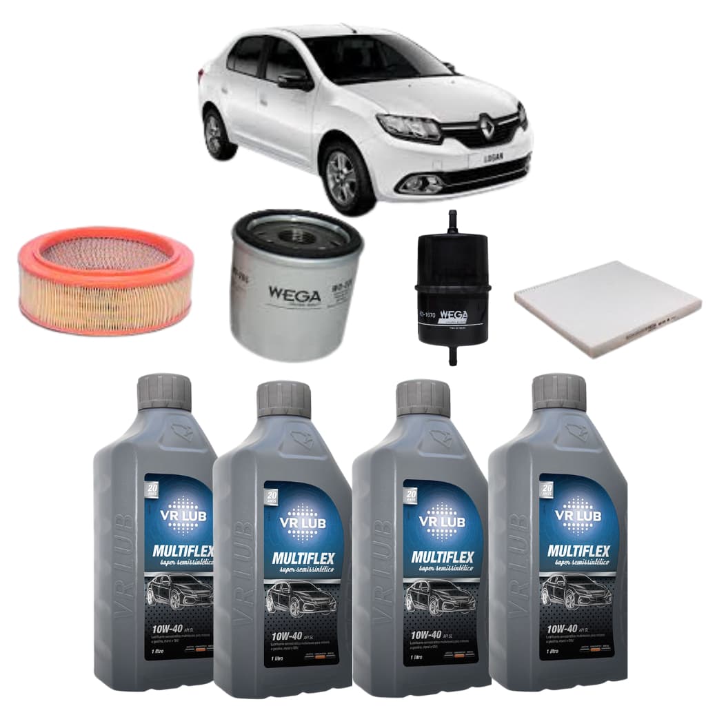 KIT TROCA DE ÓLEO + TODOS OS FILTROS LOGAN 1.6 8V 2013 a 2017 (ESCOLHER KIT) - AUTO EXPRESS