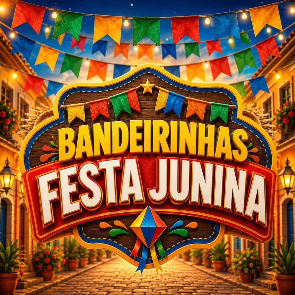 Bandeirinha Festa Junina, Varal 50,100 e 200 metros, Plástico, Decoração, Atacado, Bandeirola
