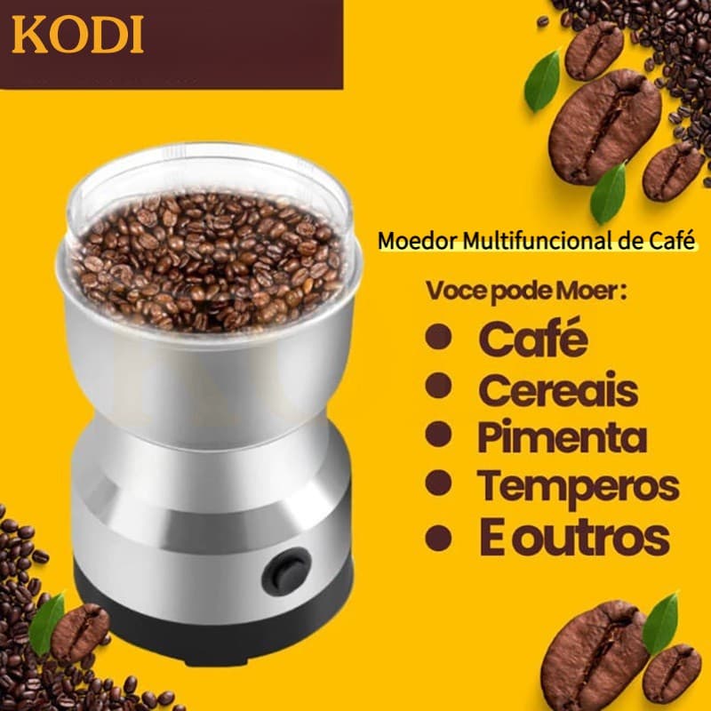 220V Moedor Multifuncional de Café e Especiarias com Design em Aço Inoxidável 4 Lâminas-F5