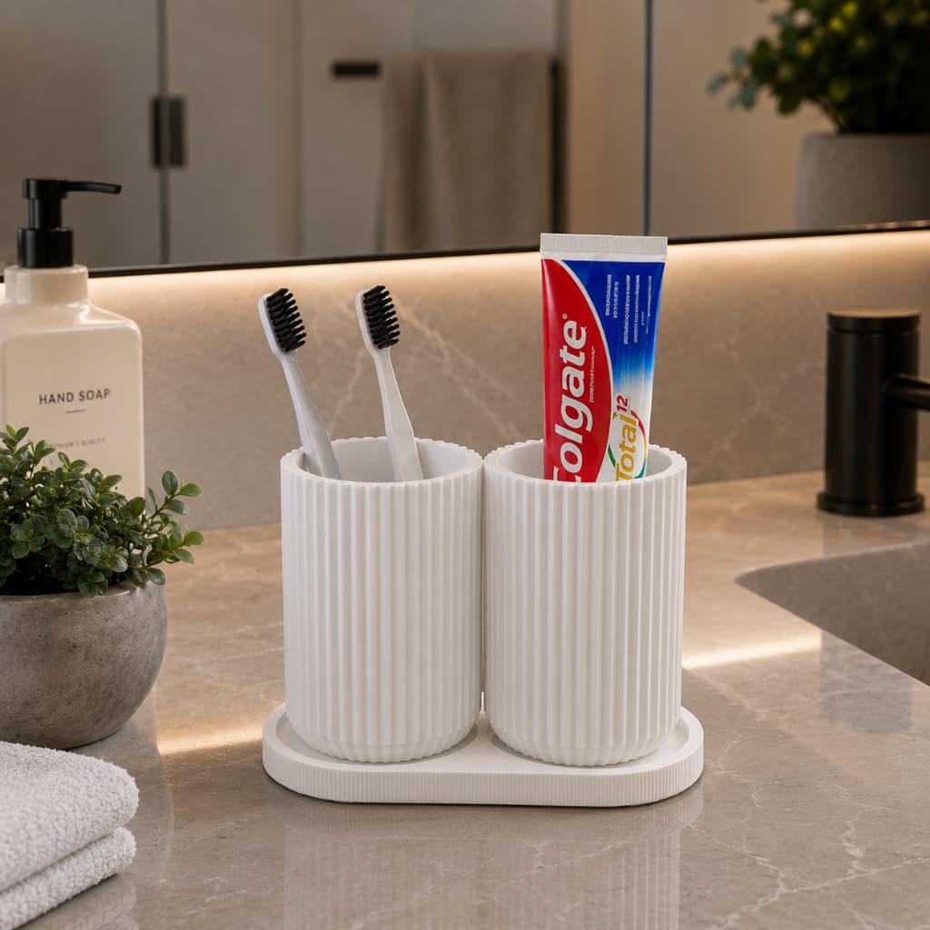 Kit Banheiro Organizador Minimalista Multiuso Moderno