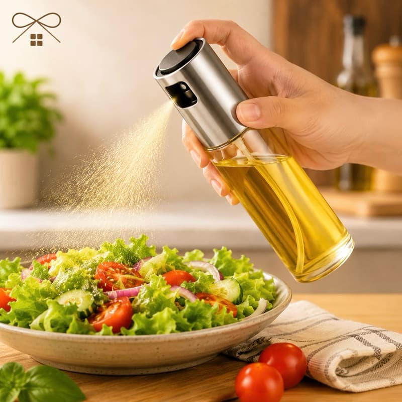 Spray de Azeite Vidro 100ml Pulverizador Cozinha Controle de Óleo Air Fryer