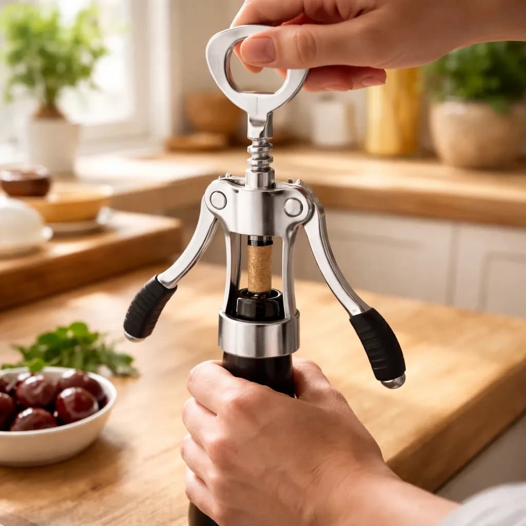 Saca rolhas Para Vinho Com Abridor De Garrafas em metal kehome