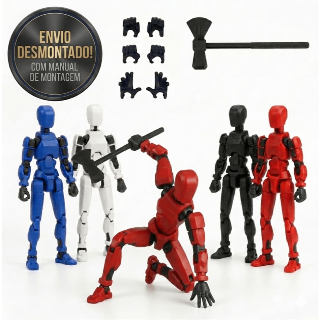 Boneco Articulado Dummy 13 com Machado do Thor Vingadores - Várias Cores - Ideal para Crianças