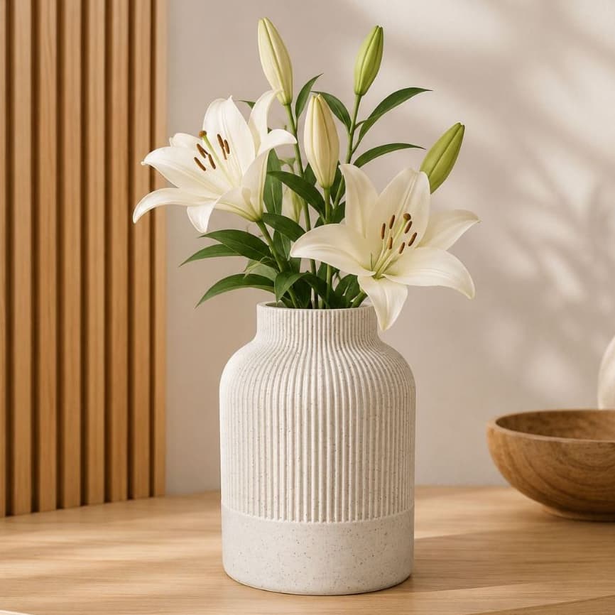 Vaso Decorativo Minimalista Moderno Cachepot Elegante para Sala e Quarto (5 Cores)