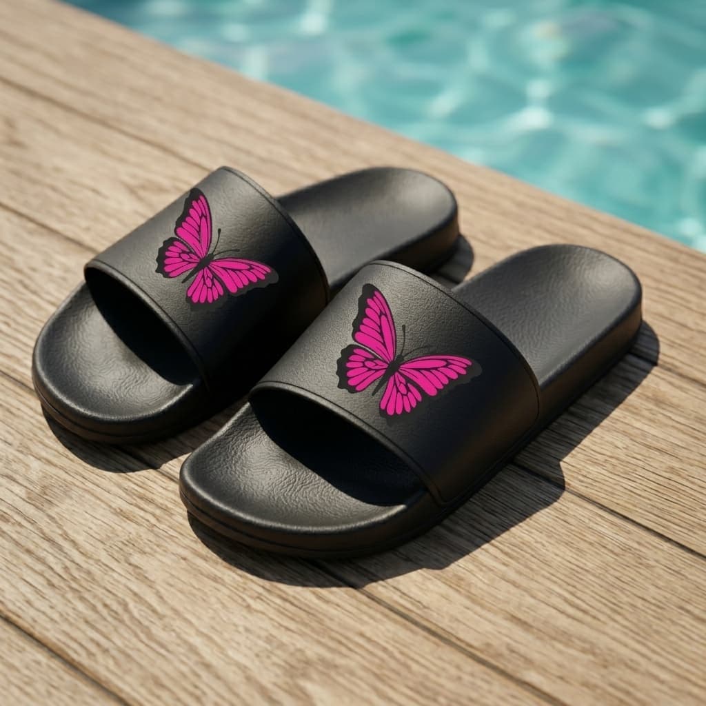Chinelo Slide Feminino Borboleta Confortável Envio Rápido