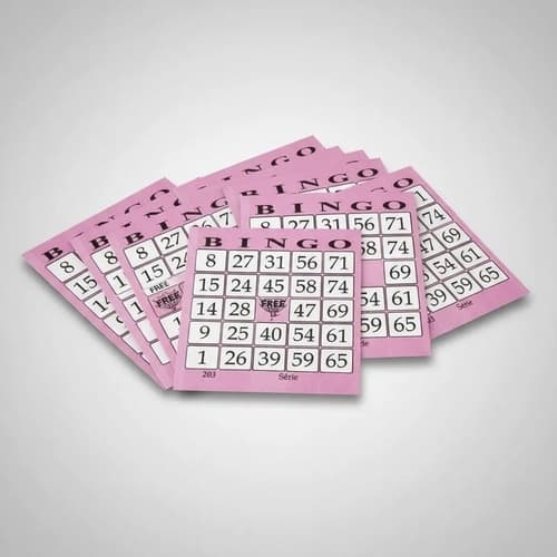 Cartela de Bingo Free 100 cartelas de bingo Rosa Papel Jornal 45g