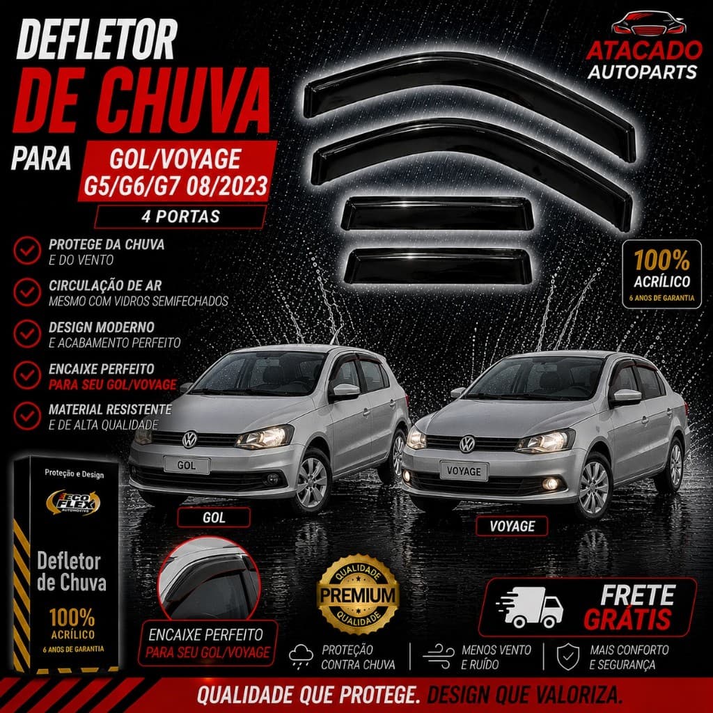 Super Calha De Chuva Gol G5/g6/g7// Voyage 08/15 4p