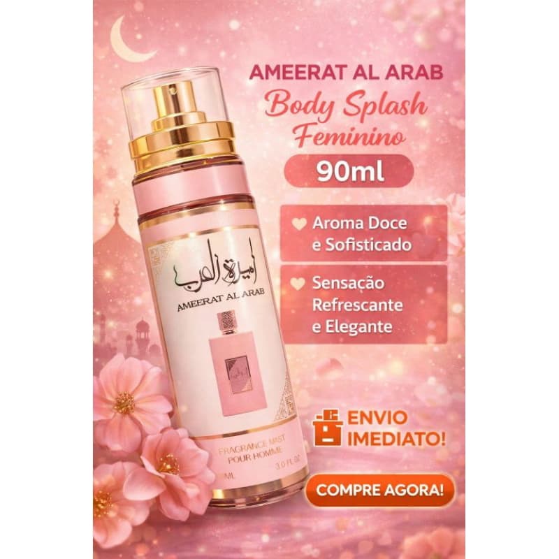 Clive Dorris✨ Ameerat Al Arab Pink – Body Splash Feminino 90ml