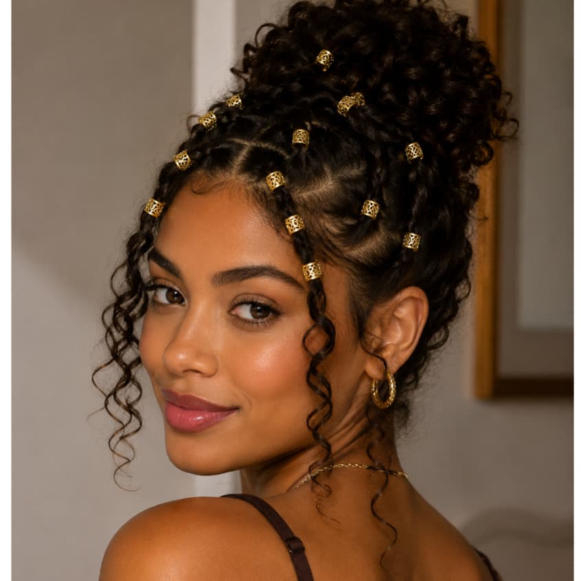 kits 20-40 De Anéis De Cabelo Para tranças box, trança nago dourado e prata