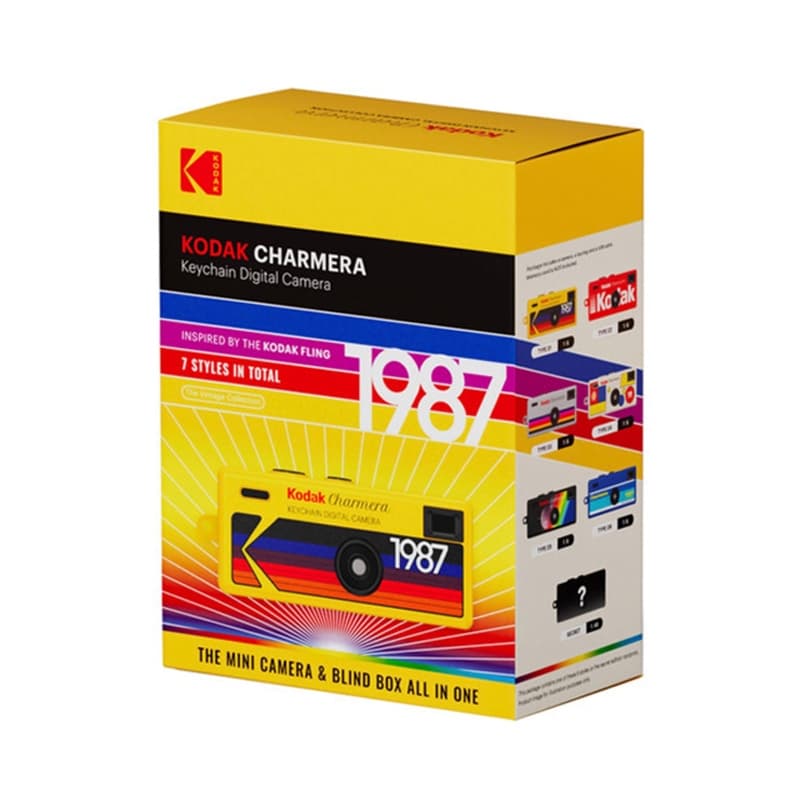 KODAK Charmera 1987 Câmera Digital Keychain Blind Box – Foto / Vídeo 1,6MP + Filtros / Frames