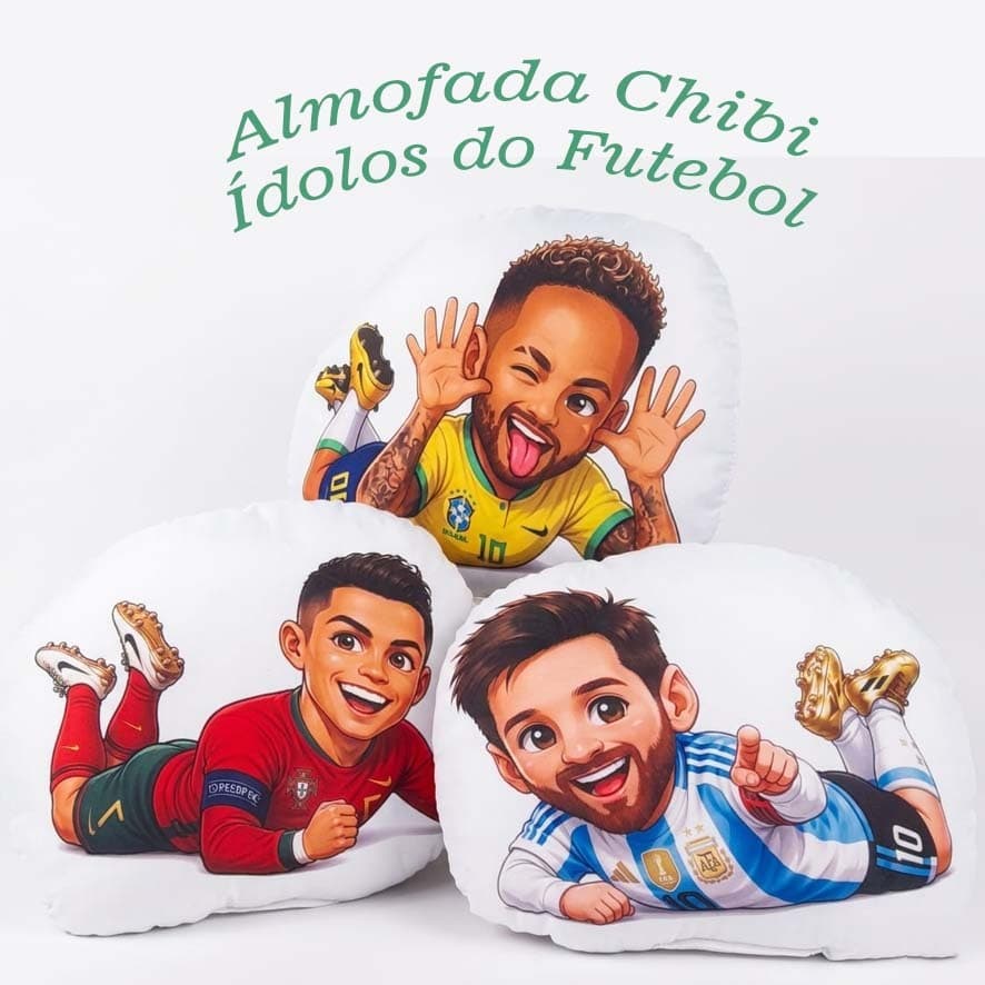 Almofada Chibi Ídolos do Futebol