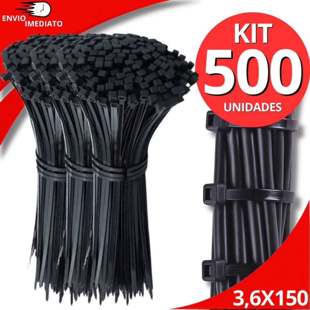 Abraçadeira de Nylon Enforca Gato 2,5x20cm , 3,0x15cm, 3,6x15cm, Braçadeira Cinta Plástica Organizador Prendedor
