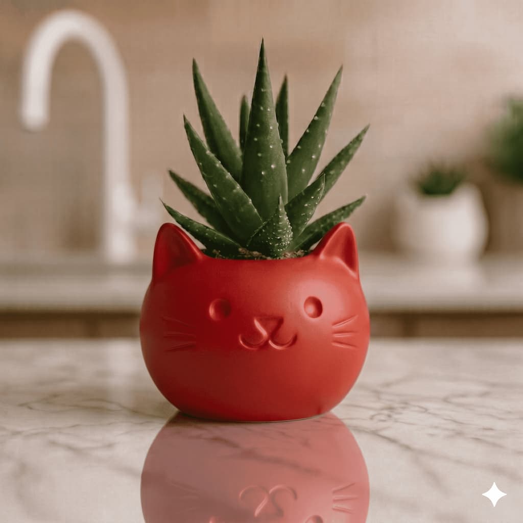 Vasinho Gato Para Suculenta e Cacto Cachepot Gatinho Fofo Decoração Kawaii Presente Criativo