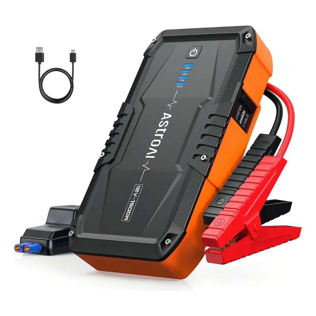Carregador Bateria+auxiliar Partida 1500a 10000mah Astroai