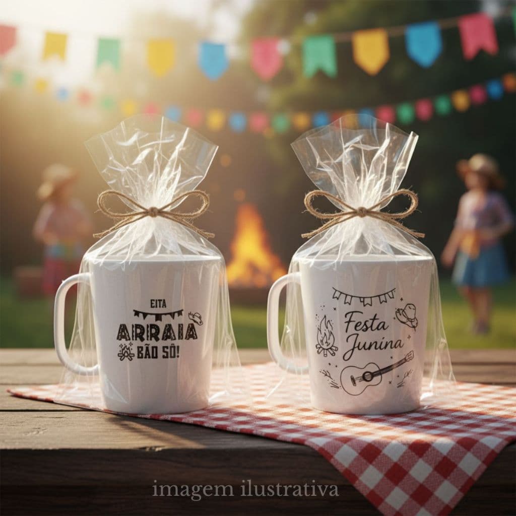 Kit 5/10/20/30/40/50 Canecas Festa Junina Plástico Decoração São João caneca Interativa pra colorir