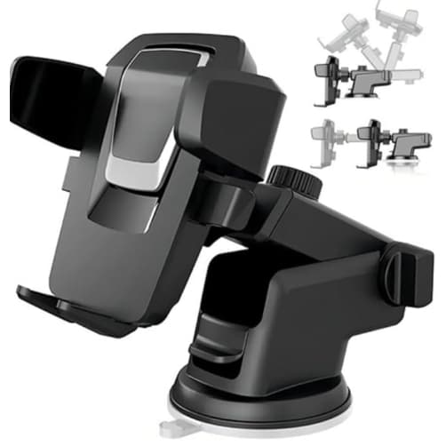 Suporte Veicular Universal Para Celular GPS Trava Automática Giratório 360° Ventosa Que Gruda Painel De Carro SPC-03