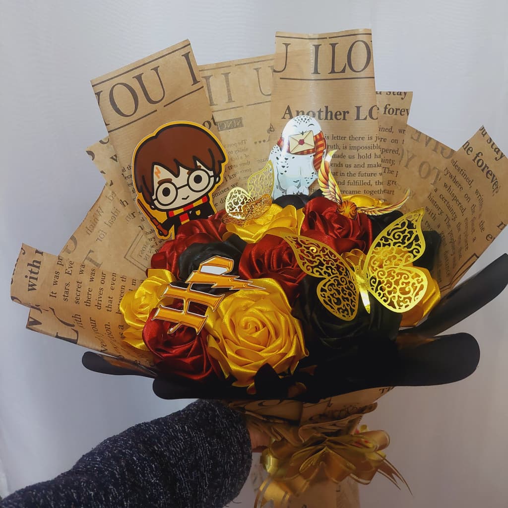 Buquê Harry Potter | Buquê Rosas Eternas do Harry Potter
