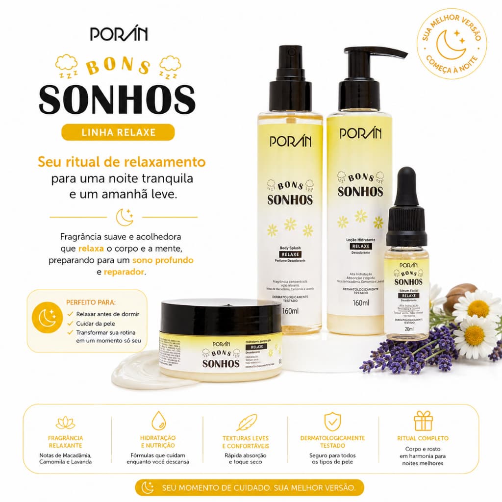 Kit banho relaxante presente body splash hidrante cuidado corporal