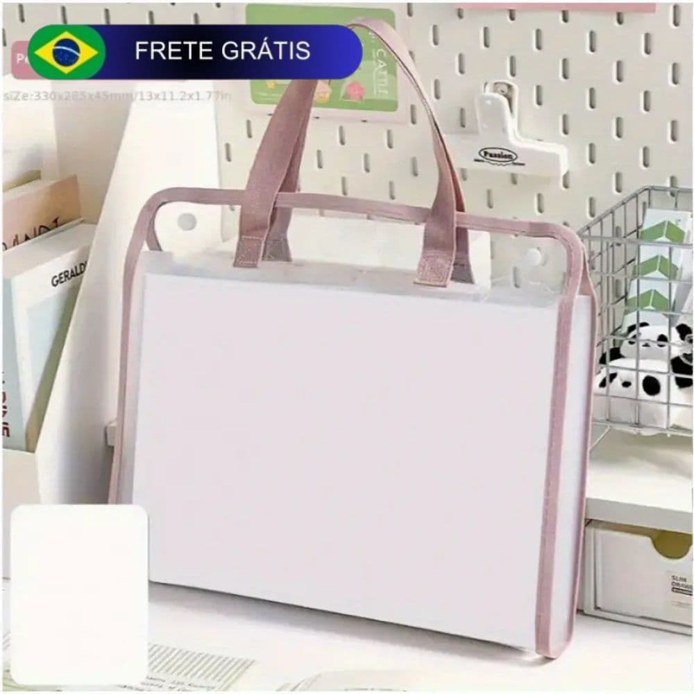 Organizadora  A4 Bolsa  Portátil de Documentos: Impermeável, Transparente, Compartimento Multicamadas