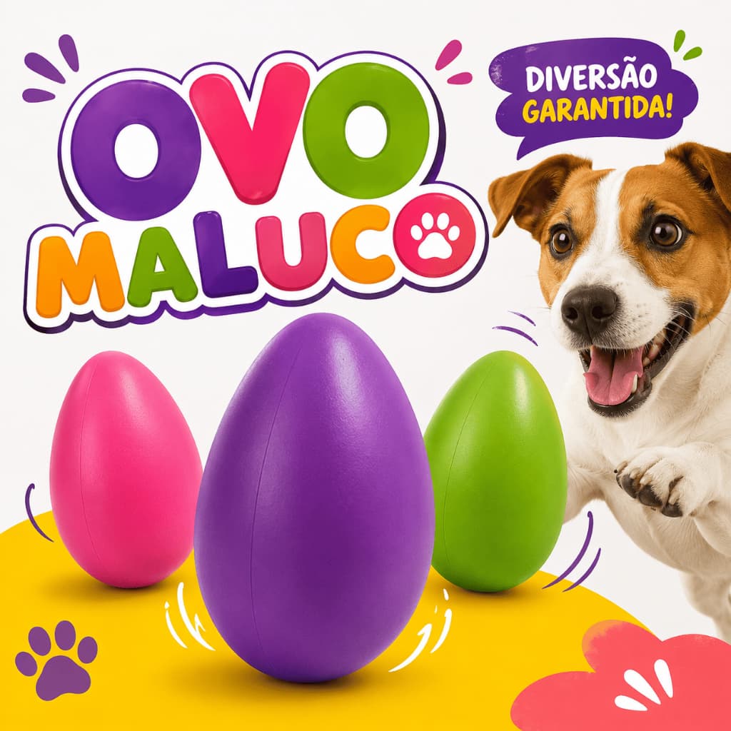 Brinquedo Mordedor Cachorro Pet Ovo Maluco