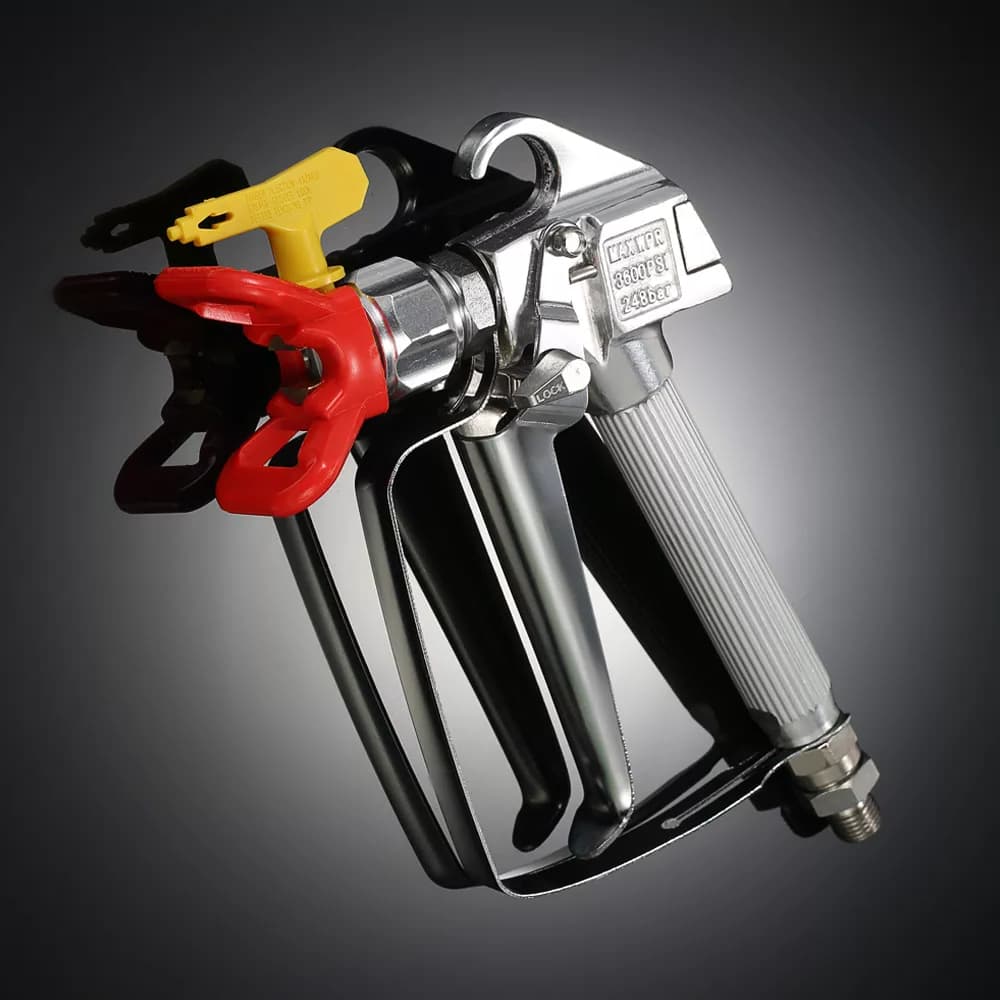 Pistola de Pintura Airless Profissional Alta Pressão 3600 PSI com Bico 517 e Porta Bico