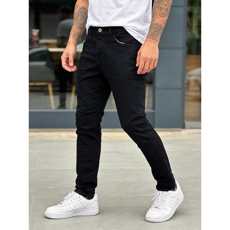 【Novo】Calça Jeans Masculina Preto Slim com Elastano Confortável Ajuste Perfeito 100% Jeans