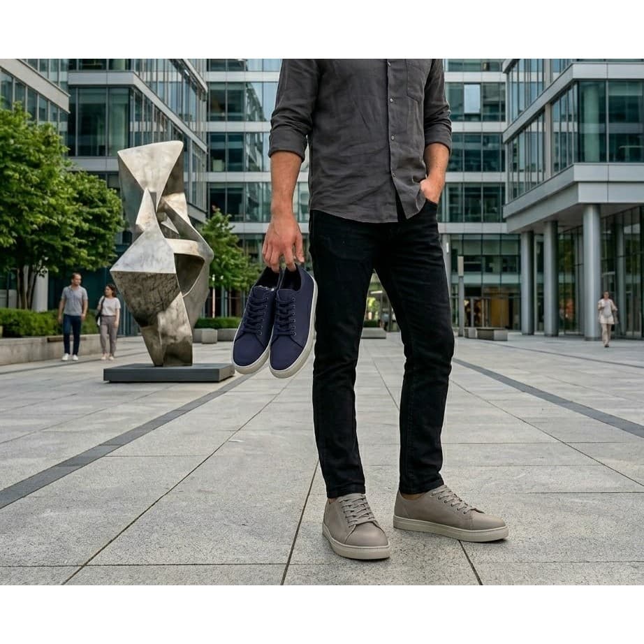 Kit Econômico 2 Pares Tênis Masculino Casual Confortável e Versátil, Elegante, Moderno