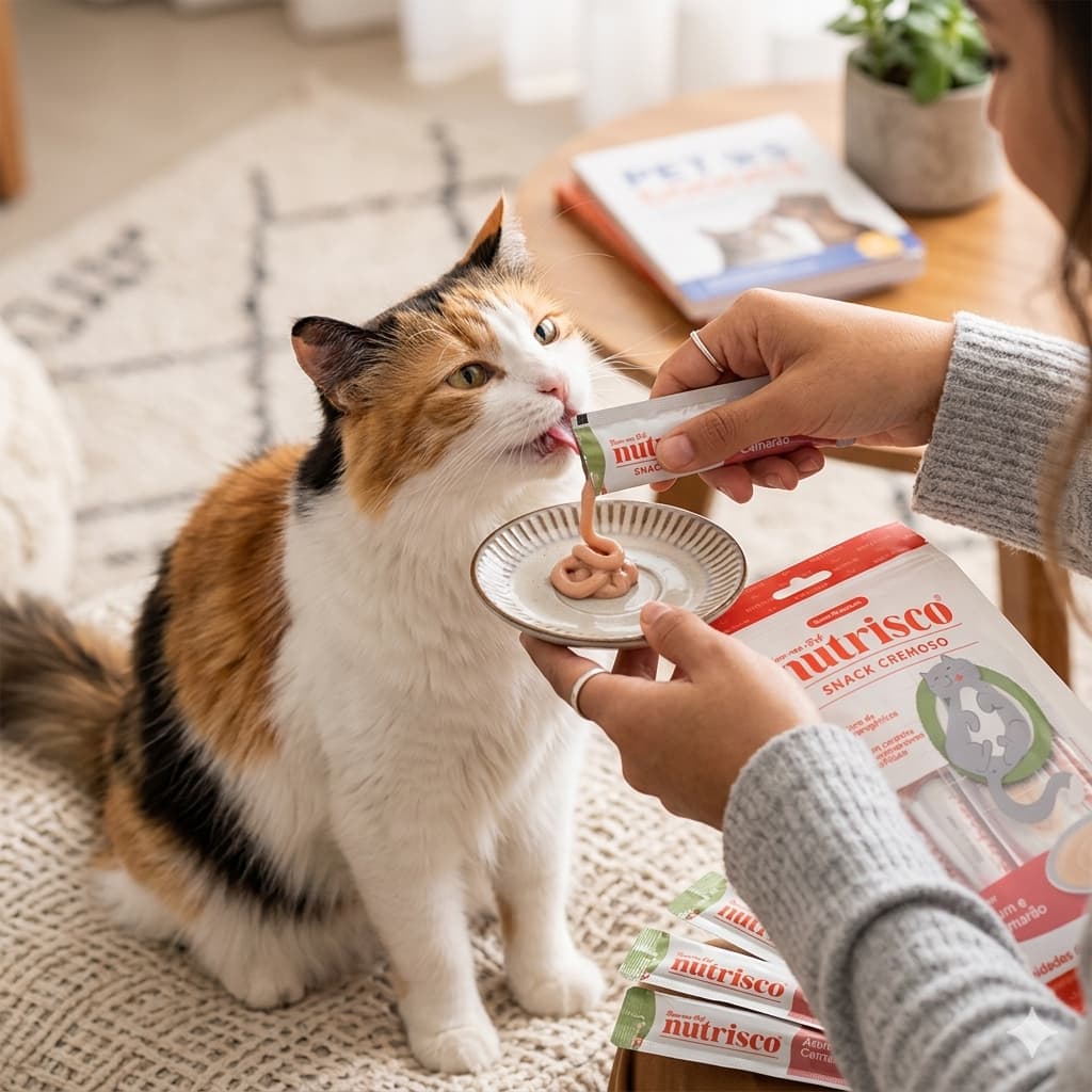Petisco Cremoso Para Gatos Nutrisco Churu ESCOLHA SEU SABOR PREDILETO Sache Premium 4un