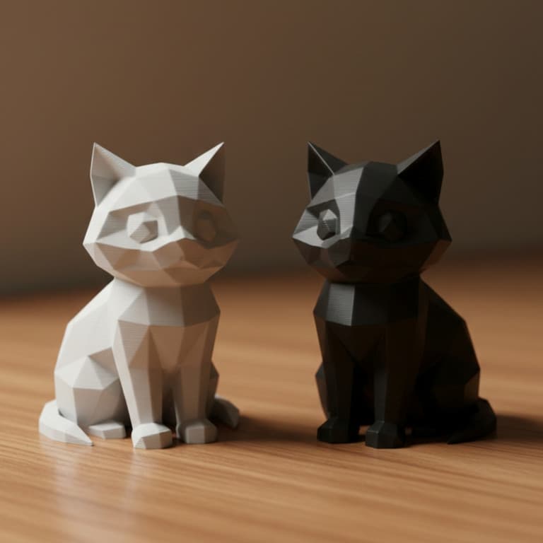 Gatos Decorativos Minimalistas Escultura Decoração Moderna Quarto Sala Presentes Felinos