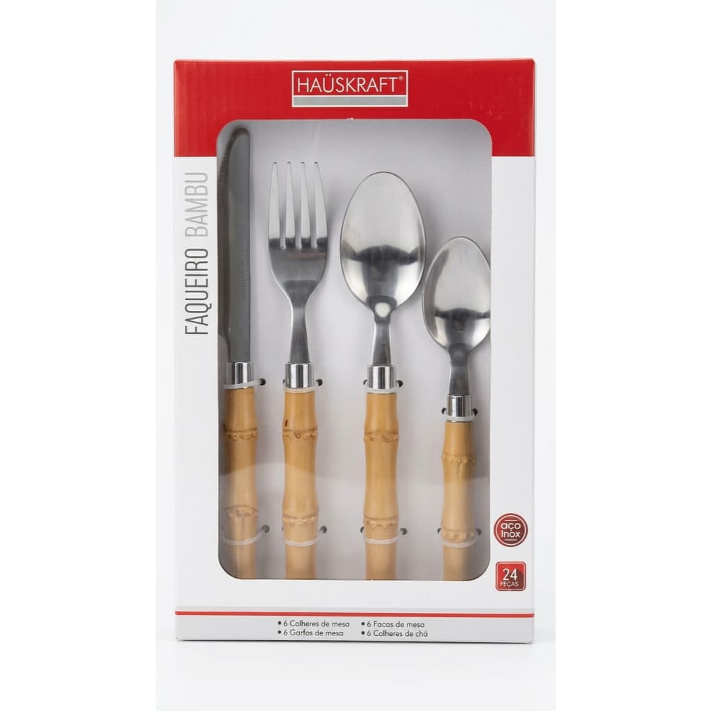 Faqueiro 24 Peças Bambu Hauskraft