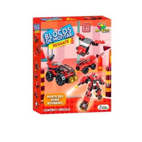 Blocos De Montar Resgate Robo Bombeiro E Veículos Colecionáveis