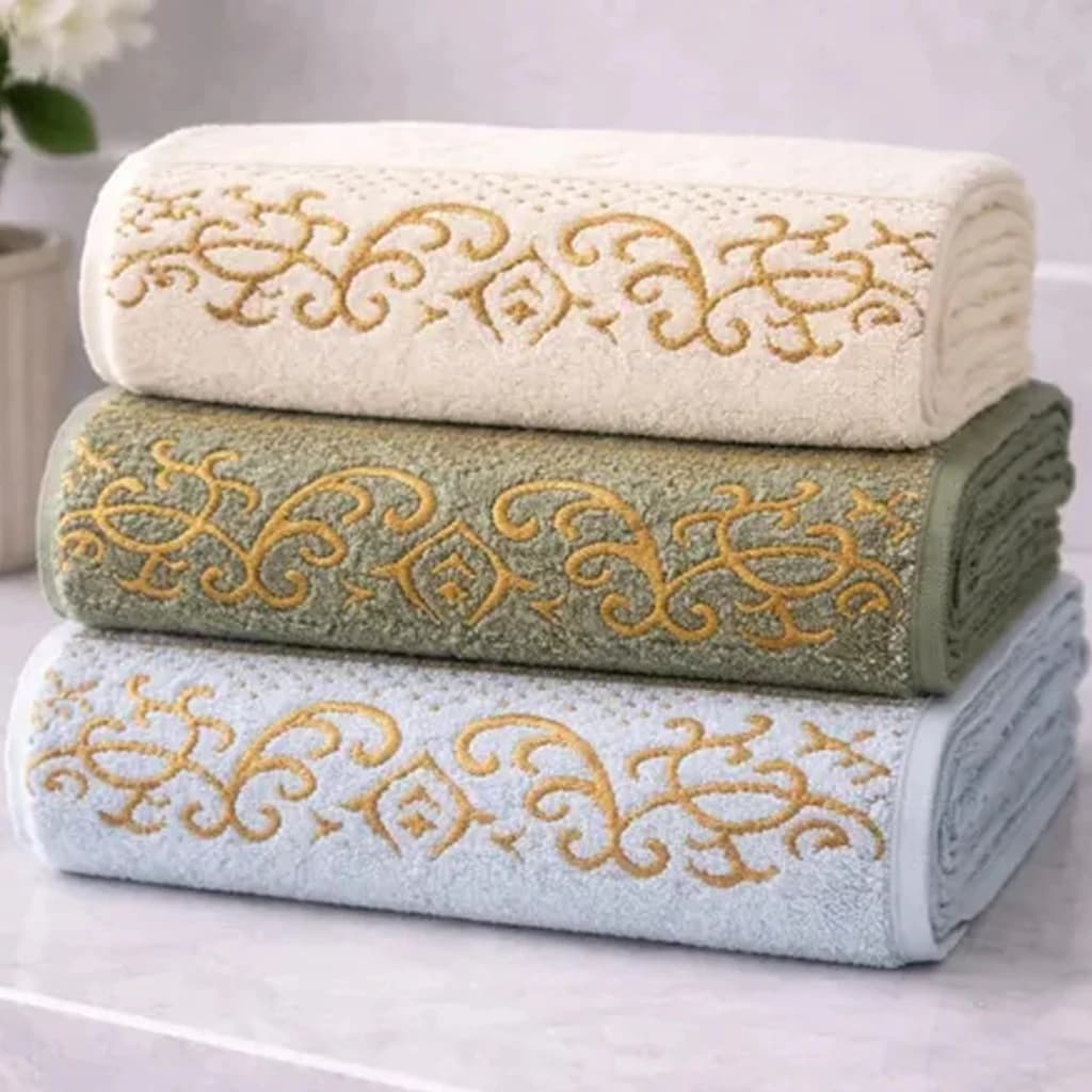 Toalhas Banho + Rosto Kit Exuberance Algodão Macia Alta Absorção