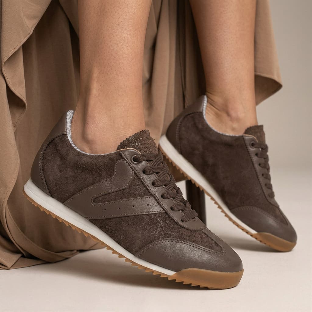 Tênis Feminino Naomi Couro Legitimo Casual Vittal Retrô