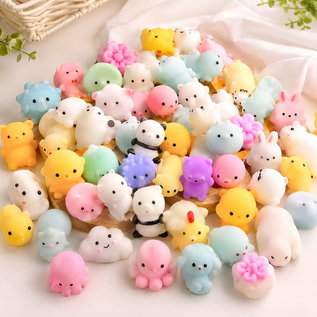 Brinquedos Squishy Mini Kawaii de Animais Macios, Perfeitos para Alívio de Estresse e Presentes Surpresa