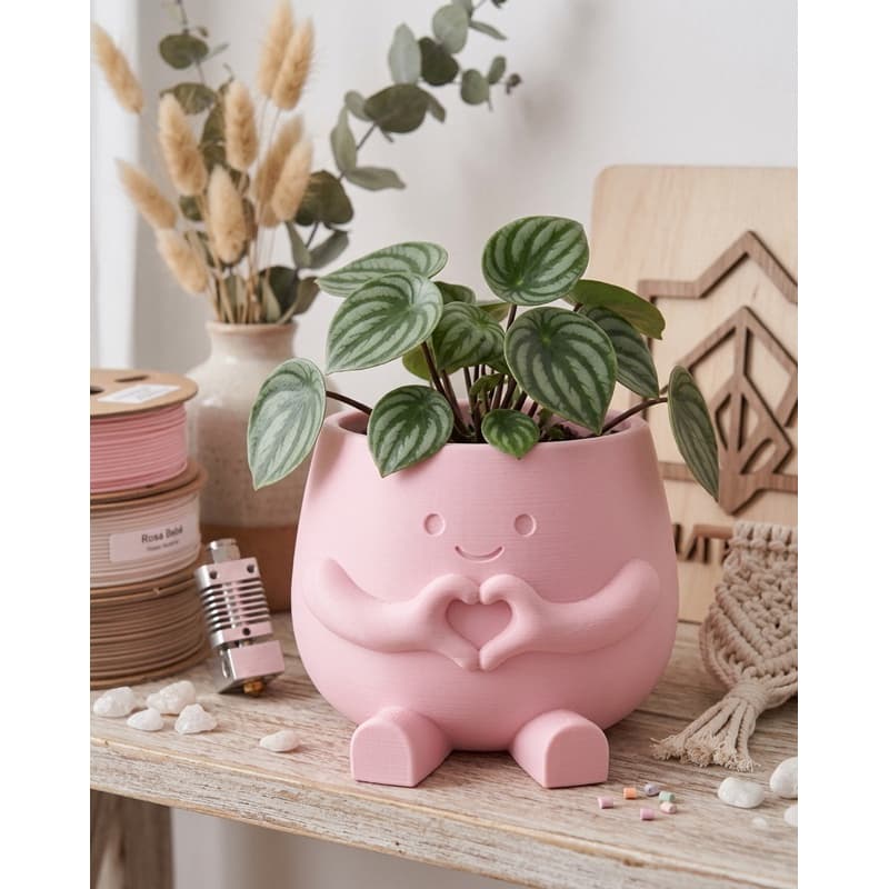 Vaso Para Plantas Coração Decorativo 3D - Decoração Interior - Presente Criativo - Centro de Mesa