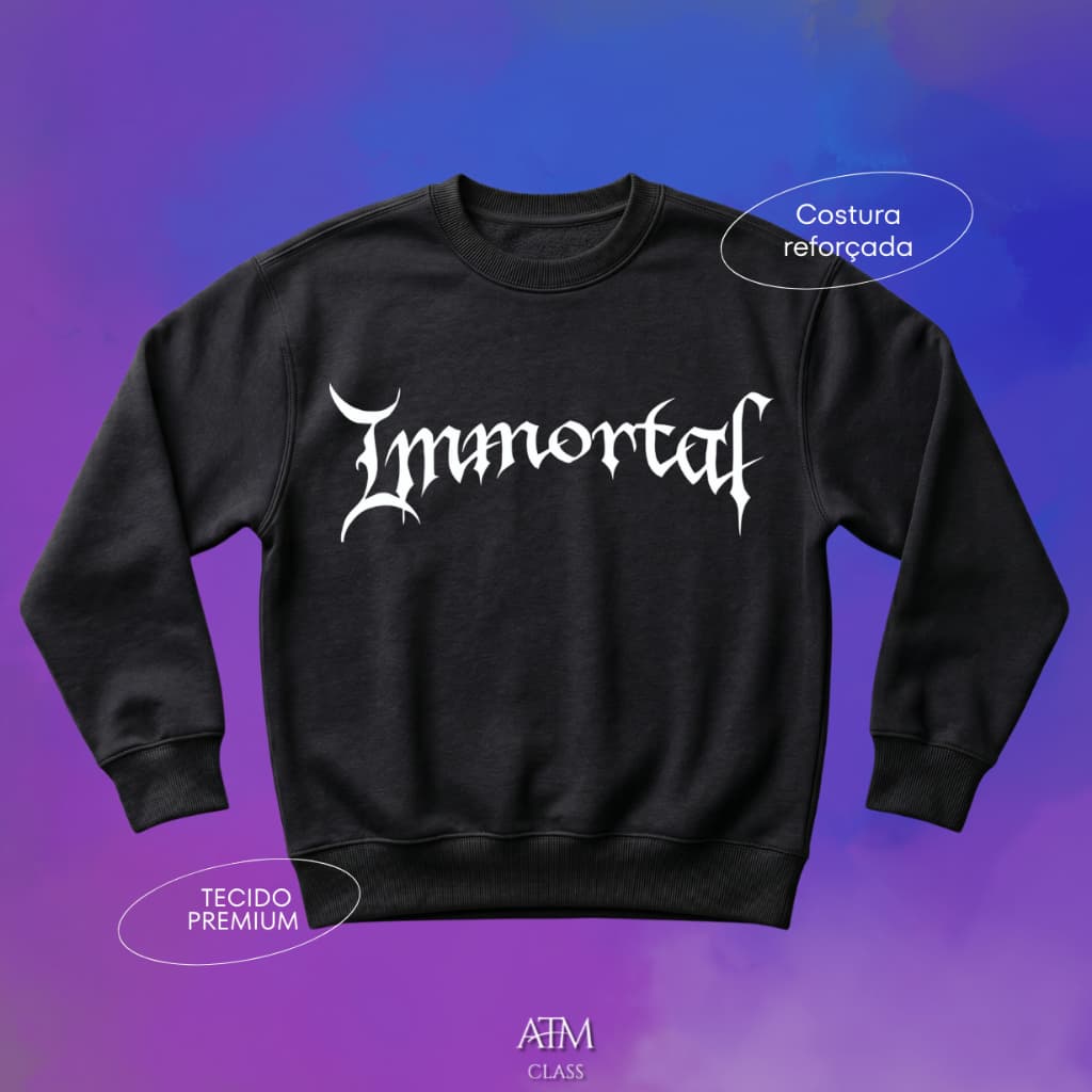 Moletom Casual immortal banda rock tecido premium envio imediato