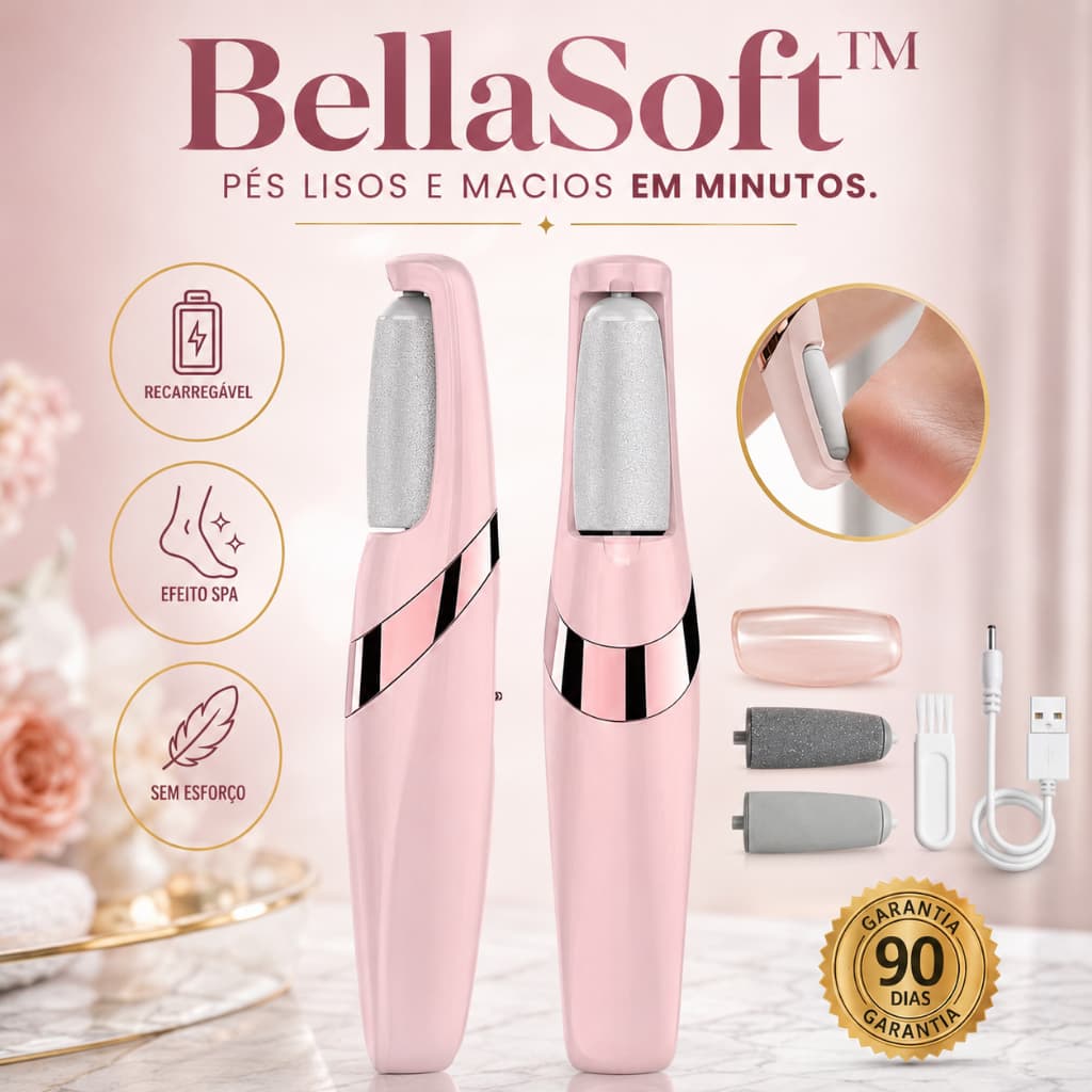 Depilador Laser Luz Pulsada -IPL + Lixa de Pé Elétrica Recarregável à Prova D’Água  Kit de  cuidados femininos BellaSoft