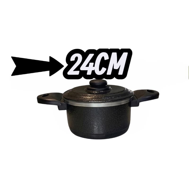 Panela Caçarola Individual de Alumínio craquelado - Tamanhos de 14 ao 24 Aluminio Grosso Resistente Tamanhos