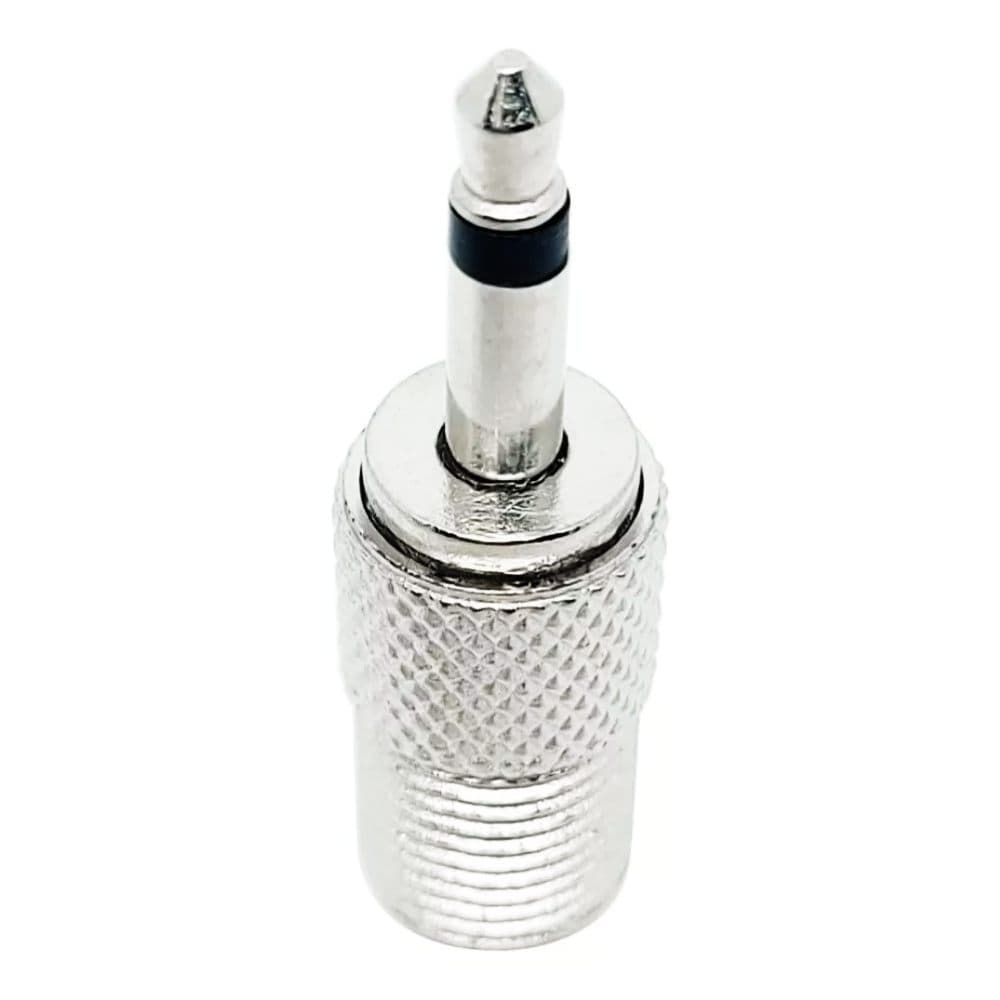 Adaptador Conector P2 Mono Para Coaxial Femea F - Metálico