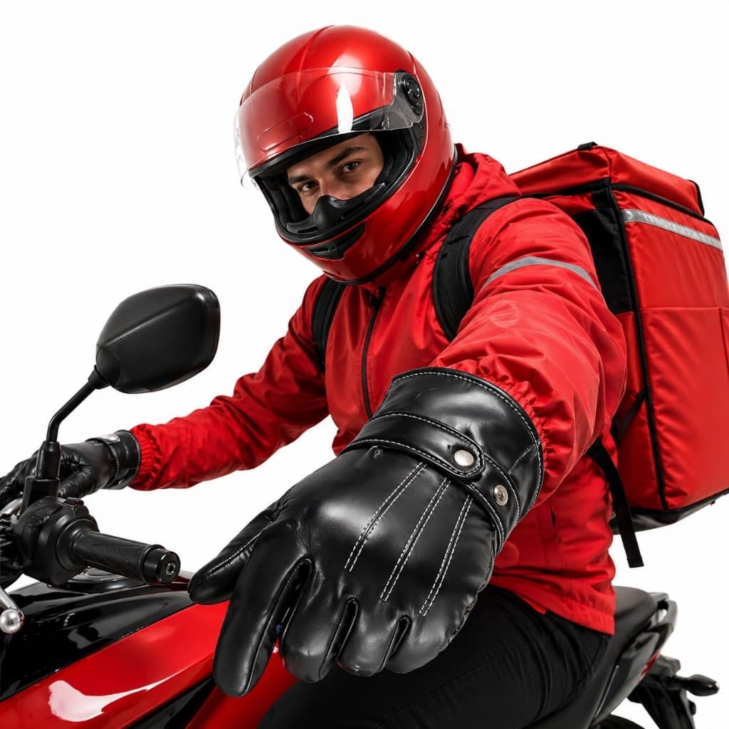 Luva Motoqueiro Impermeável Forrada Touch Screen Inverno