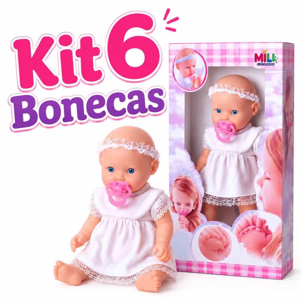 Kit Bonecas Oração Reza Pai Nosso Boneca que Reza Brinquedo Boneca com Chupeta Tipo Boneca Reborn