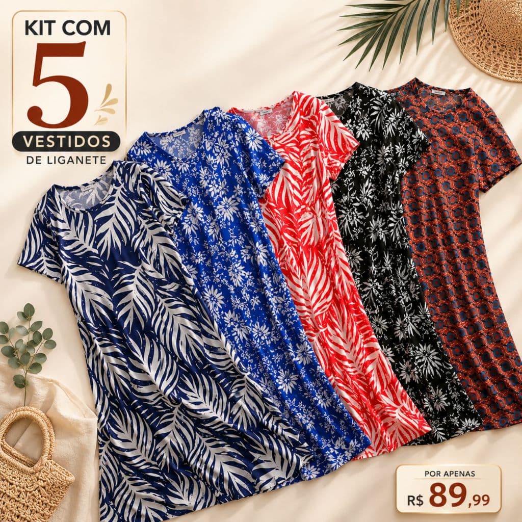 Vestido Moda Evangélica Liganete 40 ao 50 Modelagem Confortável Plus Size Midi