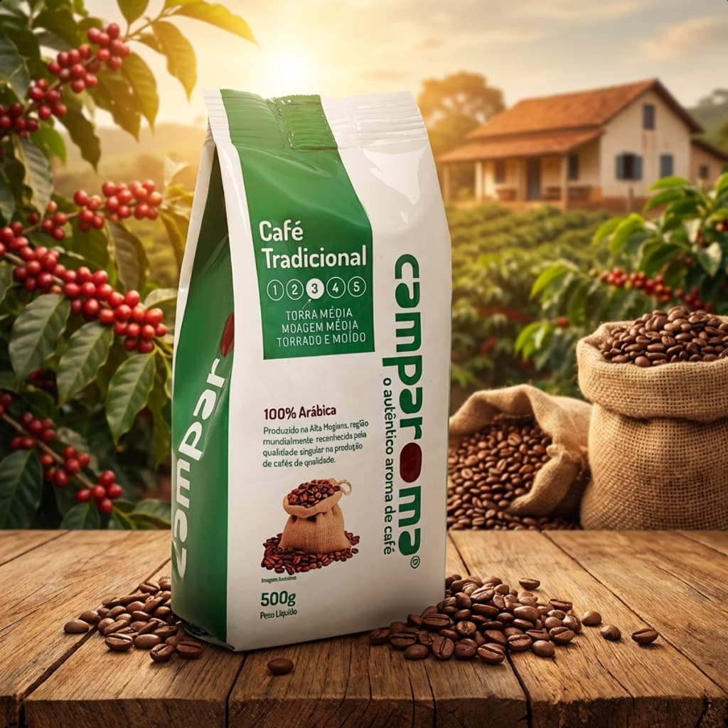 Café 100% Arábica Camparoma Tradicional Torrado E Moído Original