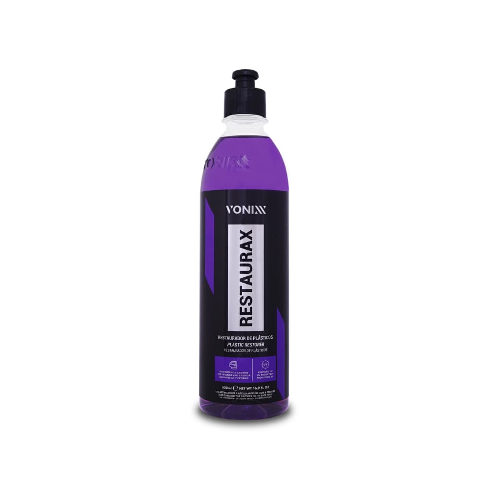 Restaurax 500ml Vonixx Restaurador de Plásticos Internos e Externos Automotivo