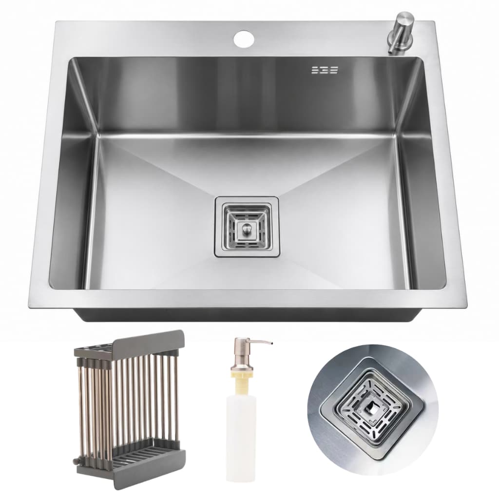 Cuba para Cozinha Gourmet Quadrada Aço Inox 304 Escovada 60x45 Acessórios Pia