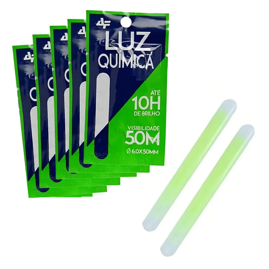 5 Luz Química Albatroz Fishing - 5.0 x 50mm Pescaria Noturna - Cor Verde