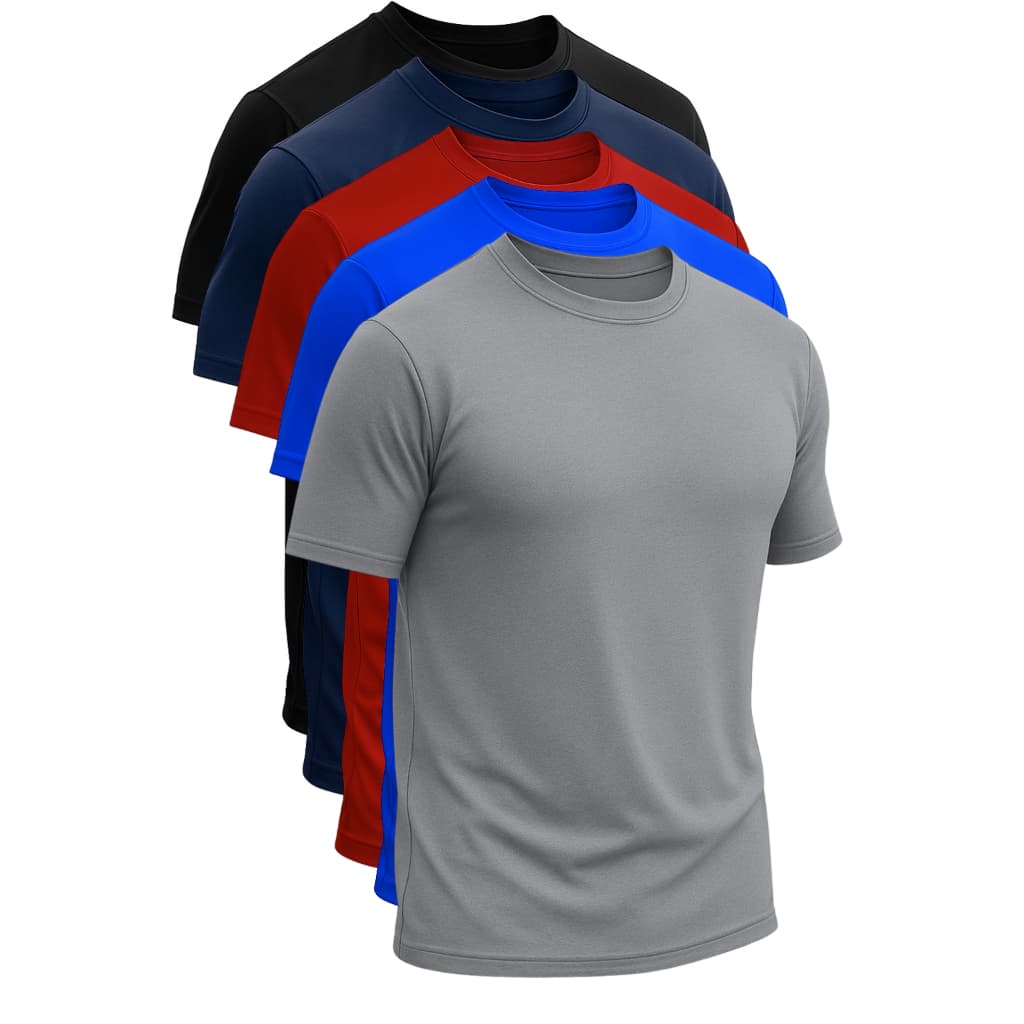 Kit com 10 Camisetas Dry Fit Adulto Cores Variadas Premium