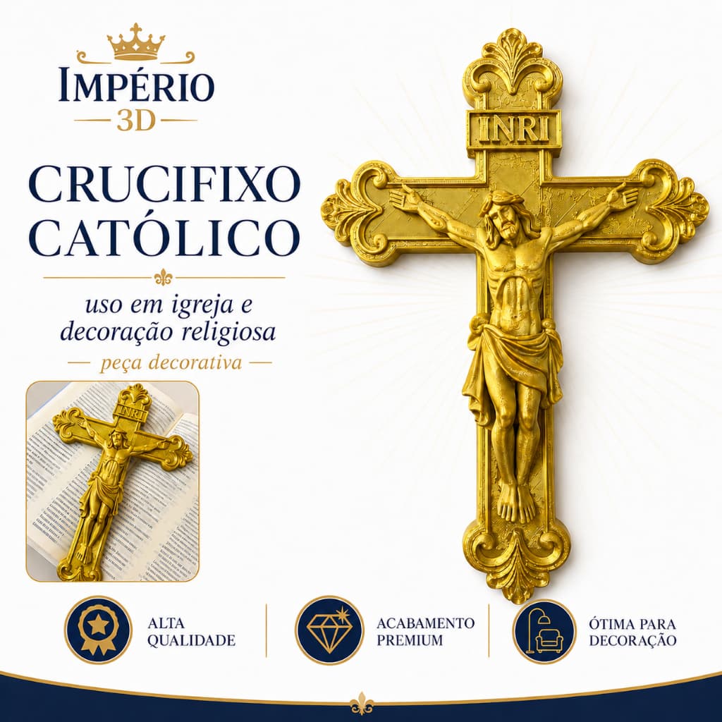 Crucifixo Jesus Dourado religião Católico Salvação Deus amor casa