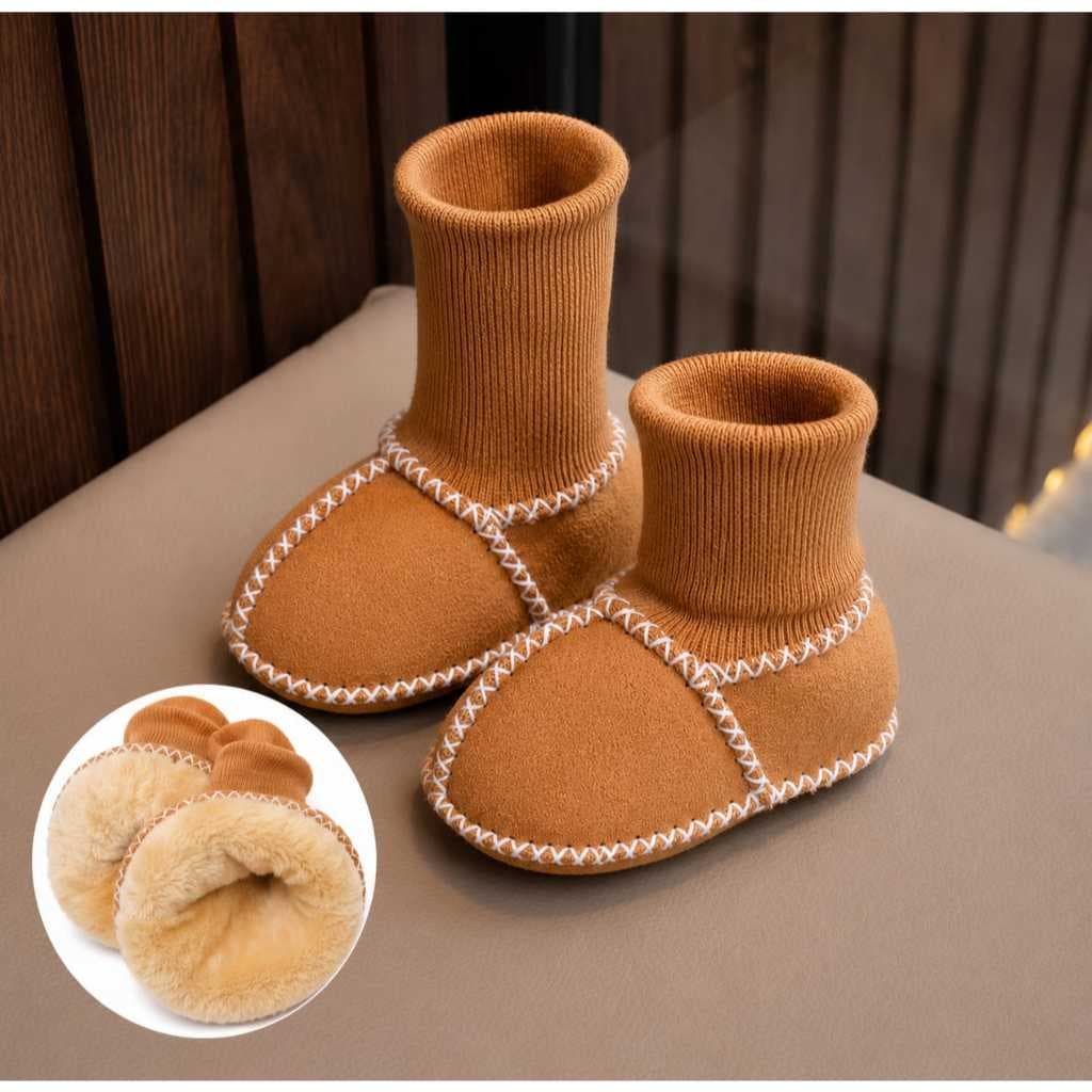 Pantufa Sapatinho Botinha Bebê Quentinho Lã Forrada Inverno Peluciada Infantil Criança
